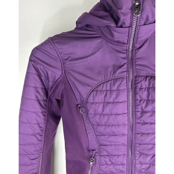 Lululemon First Mile Jacket Darkest Magenta Purple Full Zip Women's Size 2 - Picture 5 of 16